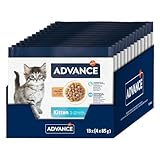 Advance Nassfutter für Kätzchen mit Hühnchen, 13 Flowpacks, 4 x 85 g