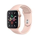 Apple Watch Series 5 44mm (GPS) - Aluminiumgehäuse Gold Sandrosa Sportarmband (Generalüberholt)