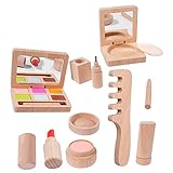 Toddmomy 1 Satz Make-up- Holzspielzeug für den Schönheitssalon Make-up-Set für Mädchen Make -up - Make-up-Spielset für hölzern