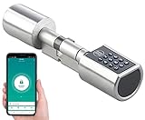 VisorTech Zahlenschloss Tür: Elektronischer Tür-Schließzylinder mit Zahlencode, Bluetooth & App (Schließzylinder Codeschloss, Schließzylinder Zahlenschloss, Elektronische Türschloss)