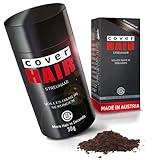 COVER HAIR - Premium Streuhaar 30g | Schütthaar zur Haarverdichtung und Ansatzkaschierung | Authentischer Look in für Männer und Frauen| 100% Natürliches Dunkelbraun 30g