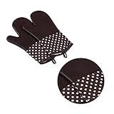 CIYODO 1 Paar Hitzebeständige Handschuhe Zusätzliche Topflappen Sichere Ofenhandschuhe Nicht Ofenfeste Handschuhe Hitzebeständiger Ofenhandschuh Grillhandschuhe Backhandschuhe Coffee