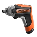 Black+Decker Akku-Schrauber (3.6 Volt, 5.Nm, mit LED-Licht, Handlicher Schrauber für Kleinere Schraubarbeiten, in Aufbewahrungsbox, inkl. USB-Schnell-Ladegerät und 10 Schrauberbits 25mm) BCF611CK