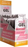 MelliGel Ginger Cherry Bio-Honig Sport Gel 32g with Himalayan Salt from Punjab Pakistan, 12 Stück (12 x 32g)