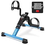 Under Desk Pedal Exerciser Mini Bike für Beine/Arme - faltbarer Peddler mit LCD-Display für Zuhause/Büro