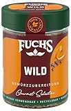 Fuchs Gourmet Selection Klassisch/Heimisch – Wild Gewürzsalz, nachfüllbares Wild Gewürz, Salz zum Würzen von Wild, Saucen & Co, vegan, 80 g