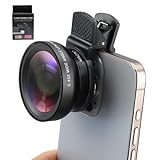 2 in 1 Handy Objektiv, Inklusive 0,45 X Weitwinkelobjektiv und 12,5 X Makroobjektiv, Kamera Objektiv für iPhone, Android, Samsung und die meisten Handys und Tablets Camera Lens Ideal für Fotografie