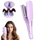 Welleneisen für Haare 36mm,Französischer Wellen Lockenstab,Beach Waves Lockenstab,Mermaid Hair Waver für Wellen Haare,mit 5 Einstellbare Temperaturen für alle Haartypen