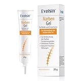 Evolsin® Narbengel für Kinder & Erwachsene – Narbensalbe reduziert die Sichtbarkeit von Narben und verringert Gewebespannung & Juckreiz – Narbencreme für Narben aller Art (20 g)