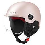 Motorrad-Schutzhut, Fahrradhelm, Sicherheitsschutz, Reitzubehör mit transparenter winddichter Brille für lange Fahrten, Outdoor-Abenteuer, Pendeln in der Stadt