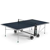 CORNILLEAU 100X Outdoor Tischtennisplatte - Klappbar - Wetterfest - 4 mm Melaminharzplatte -Tischtennistisch für draußen - TÜV geprüft - Blau