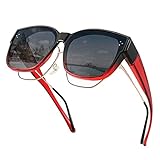 FEISEDY Überzieh Sonnenbrille Polarisiert für Brillenträger Überziehbrille Damen Herren Fit-over Überbrille Groß mit UV400 Schutz B2849