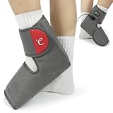 Comfytemp Heizkissen für Fuß Knöchel Fußgelenk mit 3 Temperaturstufen 15-60min Abschaltautomatik 25x20cm Fußwärmer Größe für alle passt Fuß bandage Wärmekompressen für Plantarfasziitis Achillitis
