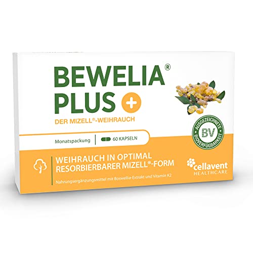 Mizell Weihrauch Kapseln – 50-fach bioverfügbar mit Vitamin K2 – 500 mg & 250 mg AKBA – pharmazeutische Qualität – 60 Stück