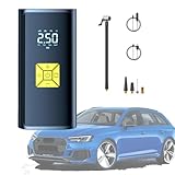 JianiStore Tragbarer Akku Kompressor für Tesla Model X(6seats) 2015-2023, Akku Luftpumpe Kompressor, mit Digitale LCD-Bildschirm, Auto-Abschaltung, LED Licht,Yellow
