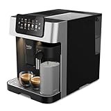 Beko - CEG7304X - Kaffeevollautomat mit Milchkännchen, digital, automatisches Vorschmelzen, Druck 19 bar - Schwarz, 27,5 x 40,5 x Höhe 34 cm
