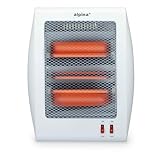 alpina Elektroheizung LQ002 - Heizkörper mit Griff - Tragbarer Elektroheizkörper - mit 2 Heizstufen 400/800W - 27,5 x 12,5 x 48 cm - Kippschutz - Kunststoff/Aluminium - Weiß