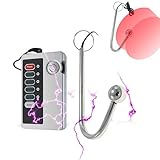 LYAMais Elektrostimulation Set Analplug zur Elektrostimulation Doppelpoliger Analdildo Sex Toy mit Metall Perlen Harnröhren Analplug SM Extrem Bondage Massageelektroschock Anal(Englisches Versionsset)