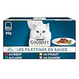 Gourmet Perle Erlesene Streifen Katzenfutter nass, Sorten-Mix, 60er Pack (60 x 85g)