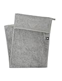 DOCIO Sporthandtuch I Fitness Handtuch mit Fixierung I 130x50cm I XXL (Hellgrau)