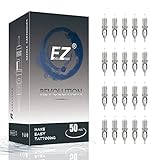 EZ Tattoo Cartridge Nadeln Assortiert - 50 Stück #10 Gemischt (3RL 5RL 7RL 9RL 11RL) Bugpin Round Liner Tattoo Nadeln für Tattoo Maschine und Tattoo Pen - Revolution