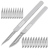Kiuiom Baguettemesser,Teigmesser Brot Einschneidemesser,Brot Bäcker Cutter,Brot Cutter Messer Fur Diy-Brotteigmuster,Brotteig Muster,Ritzmesser zum Einschneiden,Kohlenstoffstahl,2+20pcs
