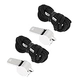 Gogogmee 2 Stück Sportpfeifen mit Lanyard Metall Trillerpfeifen für Schiedsrichter Trainer und Outdoor Aktivitäten Lauter für Wettkämpfe und Notfälle