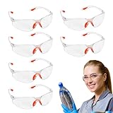 6 Stück Schutzbrille, Schutzbrille Arbeitsschutzbrille, Schutzbrillen, Arbeitsschutzbrille, Schutzbrille für Brillenträger, Sicherheitsbrille, Laborbrille, Augenschutzbrille für Arbeit, Personenschutz
