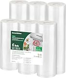 Bonsenkitchen Vakuumrollen 3 Rollen 28x600cm + 3 Rollen 20x600cm Vakuumierfolie - Profi Vakuumbeutel für Vakuumierer Lebensmittel Vakuumiergerät, Kochfest und Sous Vide Gefrierbeutel, BPA-frei, VB3211