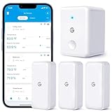 GoveeLife WLAN Hygrometer Thermometer Innen 3 Pack, Smart Temperatur und Luftfeuchtigkeitsmesser mit App Benachrichtigung und Datenspeicherung, geeignet für Gewächshaus, Weinkeller