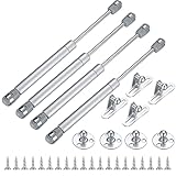 4 Stück Hydraulic Gasdruckfeder, 100 Nm/10 kg Gasdruckdämpfer, Kompressionsfeder Beschläge, Gasfeder Soft Close Scharniere, (4)