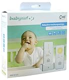 Hartig + Helling MBF 8181 Digitales Babyruf-Gerät (500 m Reichweite, Strahlungsarm, GegensprechFunktion, Babyfon, Babyphone Mit Hoher Reichweite, Temperaturanzeige und Batteriebetrieb) weiß, 1 Stück (1er Pack), 40014