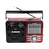 Tragbares AM/FM-Radio, batteriebetrieben, Retro-Design, klassisch, tragbar, für Haus, Büro, Camping, Outdoor und ältere Menschen