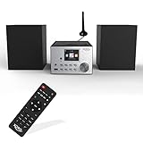 XORO HMT 500 PRO V2 - Mikro Stereoanlage (Internet-/DAB+/UKW-Radio, CD Player, Bluetooth, USB Mediaplayer, 2.4' Farbdisplay, Fernbedienung, 2 x 10W Lautsprecher