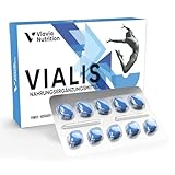 VIALIS x 10 blaue Tabletten – Natürliches Präparat für sofortige und langanhaltende Wirkung – Extra Stark – Hochdosiert mit Maca, Ginseng, Tribulus Terrestrus und Ingwer