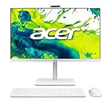 Aspire C27-A All In One PC - 27 Zoll Full HD 120 Hz IPS Display, Intel Core i5-1334U (Bis zu 4,6 GHz), 16 GB DDR4 RAM, 512 GB M.2 PCIe NVMe SSD, Onboard Grafik, Windows 11 Home, Weiß