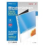 GENIE 12383 Karton-Rücken (DIN A4; 230 g/qm; geeignet für alle Bindegeräte) 25 Stück schwarz