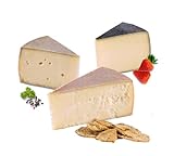 Almgourmet - Gourmet-Käsevariation 'Probierplatte' - Zusammenstellung aus 3 Tiroler Käsesorten (550g) - würzig und kräftig im Geschmack