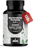 Mariendistel Artischocke Löwenzahn Komplex Hochdosiert - 150 Kapseln - 5-in-1 Leber Kur Komplex mit Mariendistel + Artischocke + Löwenzahn + Desmodium + Cholin - Vegan