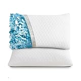 EGO HOME Kopfkissen 40x80 cm mit zerkleinertem Memory-Schaum, Nackenkissen für Rückenschläfer & Bauchschläfer, Seitenschläferkissen mit Waschbarer Bezug, Memory Foam Kissen 40x80cm, ÖKO-TEX
