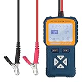 Candeon Auto-Batterie-Tester 12V 24 V, 100-2000 Cca Batterie-Last-Tester Digital Automobilbatterieprüfer, Auto-Batterie-Analysator-Ladesystemtester für Autowagen Marine Motorrad