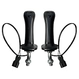 Ysislybin Bagger-Joystick-Kit, 2 Stück 3-Tasten-Joystickgriffe für Bagger ABS und Aluminiumlegierungen Griffsatz Joystick für Minibagger Minibagger Zubehör für Dh Dx150 215 225 300 370-9c
