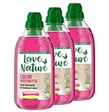 Love Nature Color Flüssigwaschmittel Cherry Blossom (3x20 Waschladungen), nachhaltiges Waschmittel, gründliche Reinigung und langanhaltende Frische