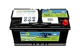 Gel Batterie Wohnmobil 12v 140 Ah - Camper Gel Battery Mobil und Stationär - Gel Batterie Wohnmobil - Auto Battery fur Wohnwagen - AGM Batterie gegen Vibrationen und Stöße Geschützt