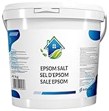 SOLUP Epsom Salz I Badesalz I Bittersalz I Dead sea Salt I Bittersalz zur Darmreinigung I Magnesium Sulfat Badesalz Natur (4KG)