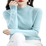 TOBILE Damen Rollkragen Pullover Kunstwolle Kaschmir Pullover Frauen Strickpullover Rollkragen Langarm Pullover Herbst Winter Kleidung Warm Pullover Tops