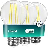 Linkind Ultraeffiziente E27 Lampe Vintage, 7,2W=100W, 2700K Warmweiß mit Energie Klasse-A, Nicht Dimmbar A60 Edison 1521 Lm, 320°Abstrahlwinkel, Energiesparlampe E27, Klar, 3 Stück