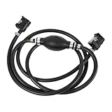 Außenborder Kraftstoffleitung Benzinschlauch mit Pumpball 2 Anschlüssen 5/16'' Schlauch Kraftstoffschlauch Dieselschlauch Ölschlauch für Kleine Motorrad, LKW, Auto, Roller (Black)
