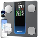 Renpho Körperfettwaage Waage für große LED-Anzeige, Personenwaage Digital für BMI-Muskel, hochgenaue, 227 kg, 30 cm, Elis 2XL