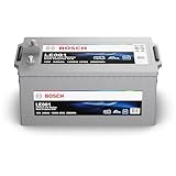 Bosch LE001 Starterbatterie 250 Ah 1200 A 12 V EFB-Technologie mit langsamer Entladung und Startbatterie für den Einsatz in Wohnmobil, Wohnwagen, Marine usw